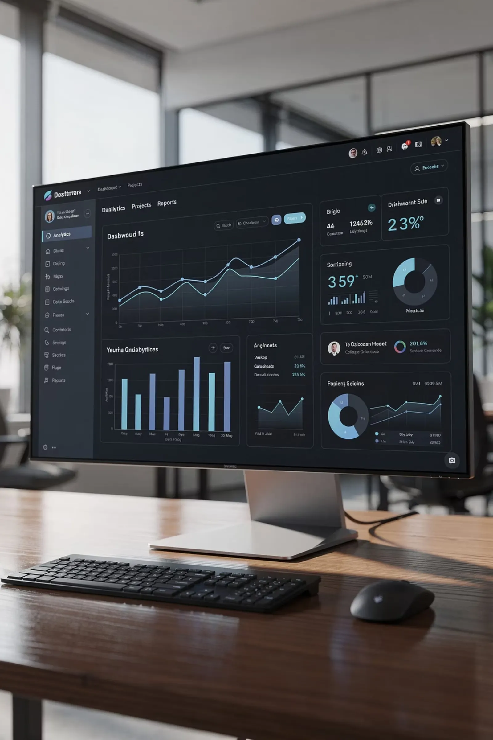ESG performance dashboard displayed on a monitor